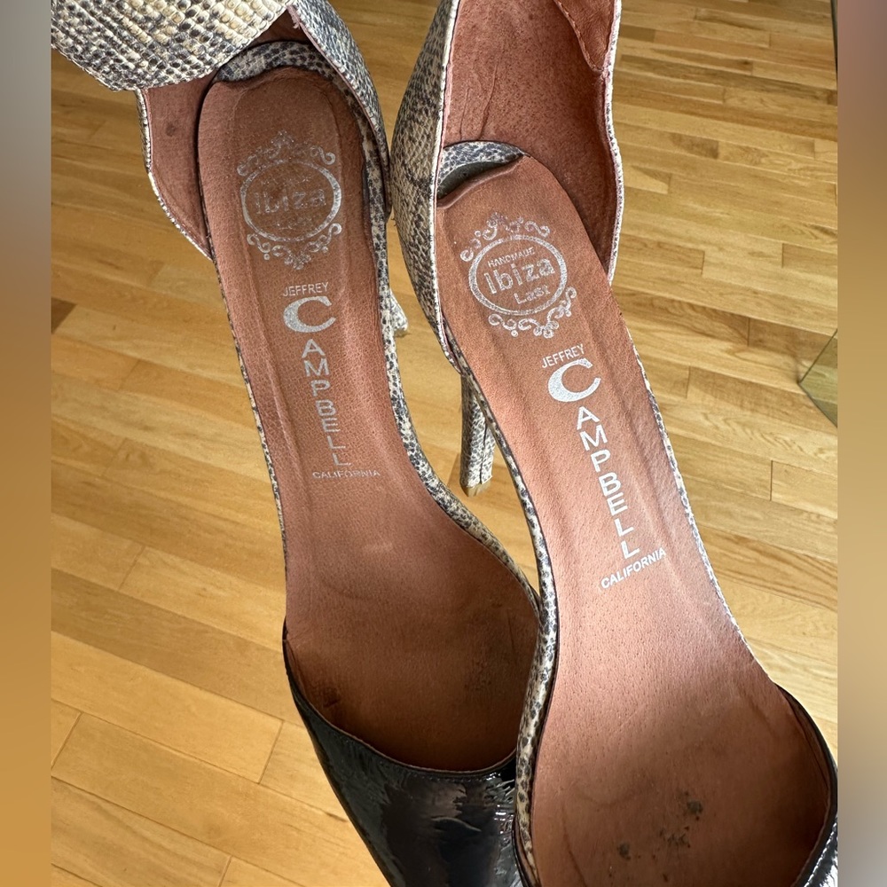 Jeffrey Campbell snake skin pointed toe heels - Picture 5 of 6